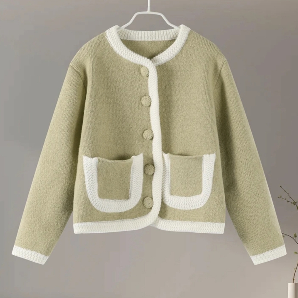 Slim O-neck Single Breasted Pockets Warm Coats Female 2024 - Picture 5 of 6